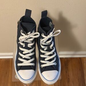 Converse All Satar Kids Navy Blue High-Top Sneakers